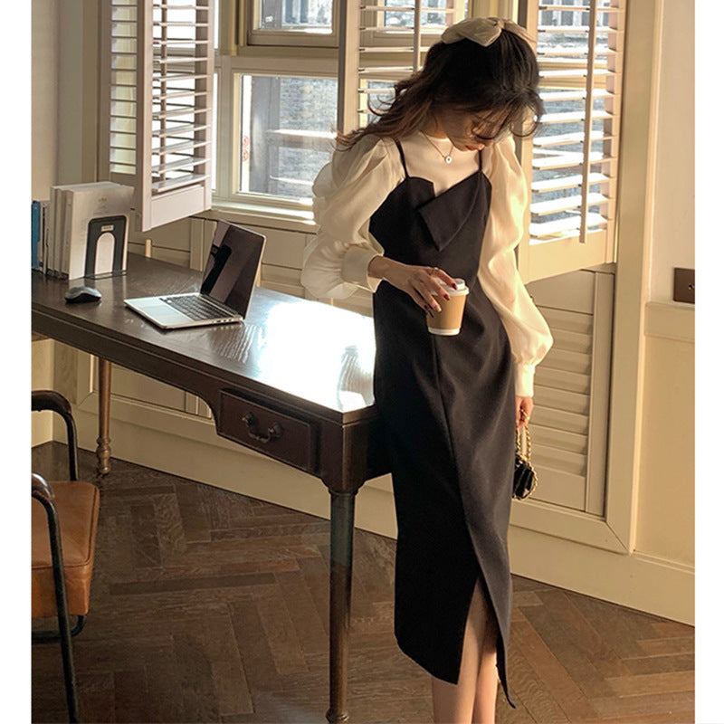 Aesthetic Dress Spring Black Camisole Dress