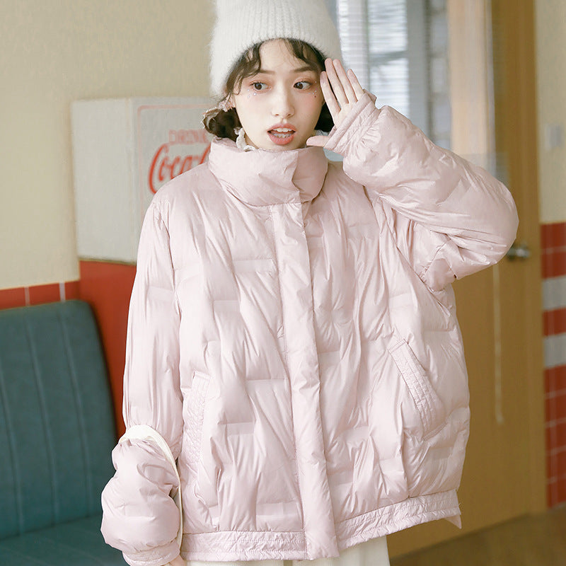 Women Winter Coats Puffer Jacket Down Coat White Duck Down Jacket Female Stand Collar Loose Small Winter