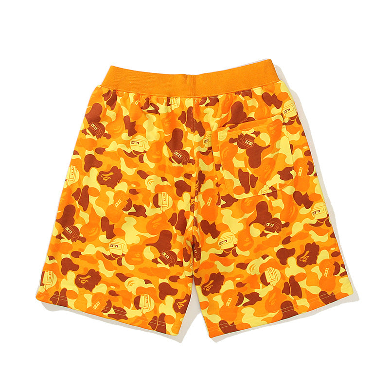 Shark Print Shorts Summer Shorts Men and Women Casual Loose Couple Camouflage Pants Women