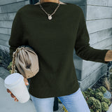 Women's Fall Outfits Sweater Women's Autumn Winter Sexy Long Sleeve Solid Color Top