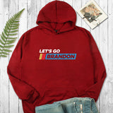 Let'S Go Brandon Hoodie Men'S Women'S Pullover Casual Loose Letter Hooded Sweater