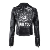 Punk Rock Jacket Spring Coat Leather Jacket Female Pu