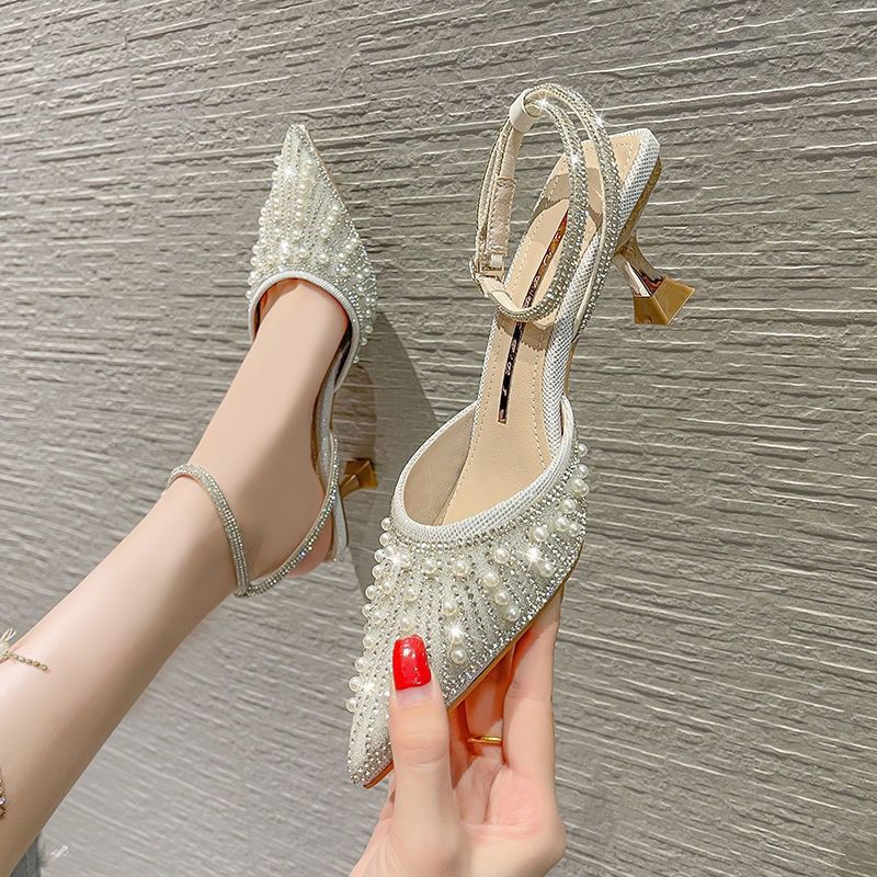 Nude Block Heel Peep Toe Sandals