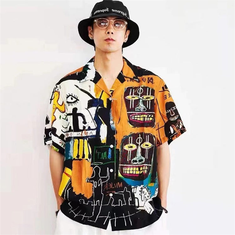 Men Beach T Shirts Short Sleeve Printed Shirt Men
