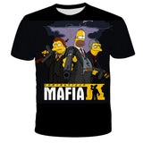 Homer Simpson Shirt Summer Printed Loose Breathable Short Sleeve T-shirt