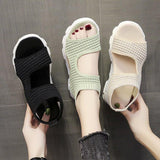 Women Open Toe Sandals Flats Sports Summer Muffin Platform Open Toe Casual Sandals