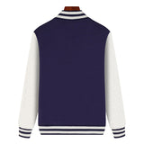 Red Varsity Jacket Colorblock Baseball Uniform Sweater Loose Jacket Contrast Color Coat Overalls