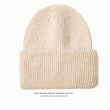 Toboggan Hat Autumn and Winter Knitted Hat Thermal Head Cover Ear Protection