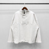 Fog Fear Of God Essentials Sweatshirt Half Zip Sweatshirt ABC Flocked Printed Stand Collar Pullover