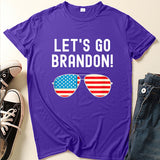 Let'S Go Brandon T Shirt English Letter Pattern Short Sleeve T-Shirt