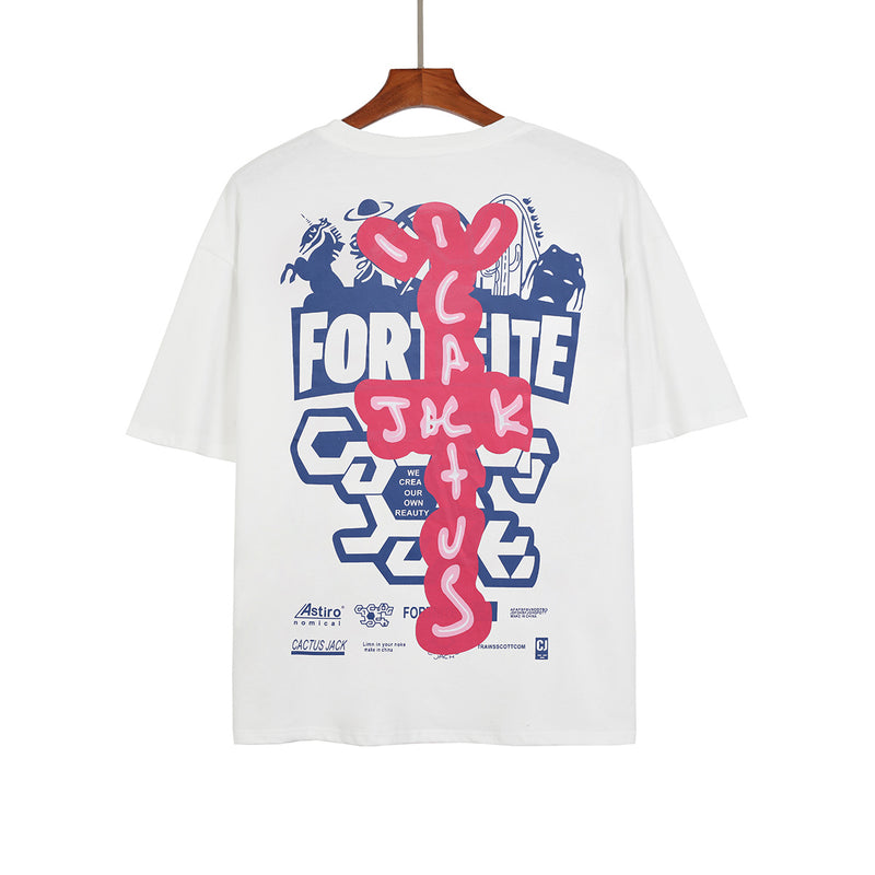 Cactus Jack McDonalds Shirt Travis Scott Loose Men's Short Sleeve T-shirt