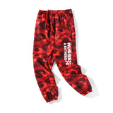 Shark Print Pant Fashion Brand Camouflage Letters Printed Casual Trousers Sweatpants