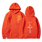 Cactus Jack McDonalds Hoodie Printed Hooded Long Sleeve Pocket Sweatshirt Sports