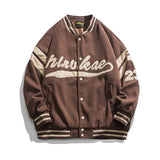 Baby Blue Varsity Jacket Spring Leisure Coat Loose Baseball Uniform