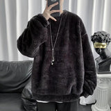 Men Sweatshirts Sweater Men's Loose Long-Sleeved T-shirt Warm Top
