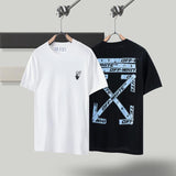 Ow Men's and Women's short sleeve Tshirt Cotton Back Arrow Round Neck Loose Owt t shirt