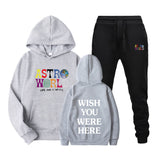 Travis Scott Astroworld Hoodie & Pant 2 Piece Set Men's and Women's Hoodie Leisure Sports