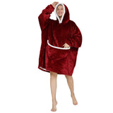 Hoodies Blankets Velvet Padded Loose Long Hooded Coat Flannel Lazy Sweater
