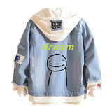 Comic Denim Jacket Dream Hooded Hoodie Long Sleeve Denim Jacket