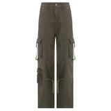 Julia Fox Low Rise Trousers Fashion Work Clothes Jeans Casual Pants