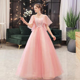 Women's Evening Dress Ball Gown Princess Quinceanera Wedding Dresses Pettiskirt Banquet Host Performance Costume Evening Dress Women