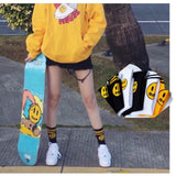 Drew House Drew Smiley Face Long Socks Fashion Brand Men and Women Couple Casual Cotton Mid-Calf Length Socks