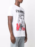 Dsq2 T Shirt Printed Short-Sleeved T-shirt round Neck Men and Women