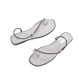 Women Open Toe Sandals Flats Summer Plus Size Slippers Beach Shoes