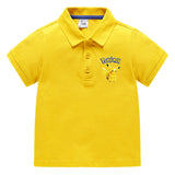 Children Pokemon Pikachu T Shirt Polo Cotton Baby T-shirt