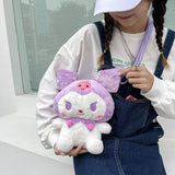 My Melody Bag Cartoon Little Devil Plush Doll Doll Bag Cute Storage Clow M Backpack