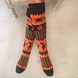 Winter Chunky Cable Thick Knit Thigh High Socks Long Stockings Boot Fall/Winter Halloween Knitting Long Stockings