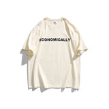 Men T-Shirt Summer Men's Letter Printed T-shirt Vintage Bottoming Shirt