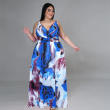 Nina Parker plus Size Dresses Sexy Strap Beach Chiffon Dress