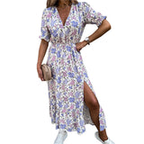 Emery Rose Dresses V-neck Sexy Printed Dress Women's Long Dress