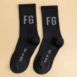 V Lone Socks Socks Men's Middle Tube Socks Cotton Women Long Socks