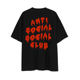 Anti Social Club T Shirt Cotton 2022 Summer Short Sleeve