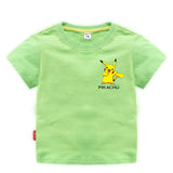 Children Pokemon Pikachu T Shirt Cotton Short-Sleeved T-shirt Casual Sports
