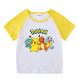 Children Pokemon Pikachu T Shirt Cotton T-shirt Casual Sports Cute