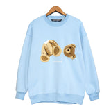 Palm Angels Sweatshirts Palm Angels Broken Bear Embroidery Velvet round Neck Long Sleeve