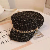 Check Beret Hat Autumn and Winter Women's Hat