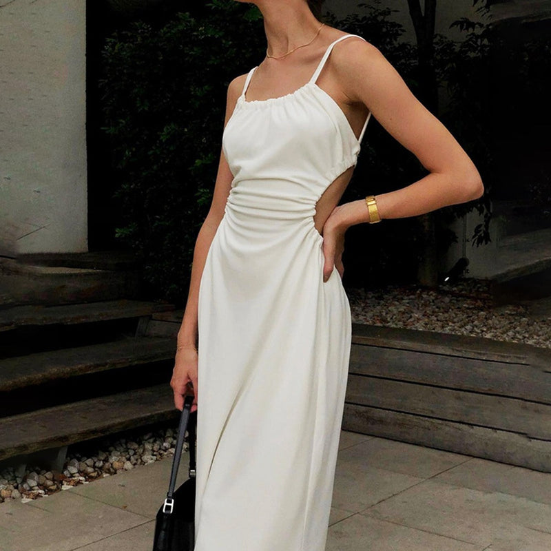Mini Club Dresses Summer Sexy Backless Spaghetti Straps Dress