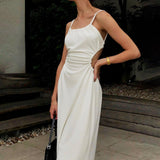 Mini Club Dresses Summer Sexy Backless Spaghetti Straps Dress