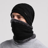 Mens Winter Hats Men's Autumn and Winter Fleece Lined Padded Warm Keeping Knitted Hat Winter