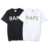 WGM Closing Shark Letter Print Short-Sleeve T-shirt Men and Women