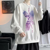 Men Sweatshirts round Neck Sweater Men's Spring and Autumn Hong Kong Style Casual Jacket Loose