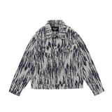 Men Denim Coat Jean Jackets Snowflake Washed Tie-Dye Denim Jacket Top Men Loose Lapels Denim Jacket