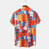 Men Hawaii Shirts Casual Short-Sleeved Shirt Men's Clothing