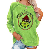 Grinch Hoodie Grinch Stole Christmas round Neck Sweater for Women