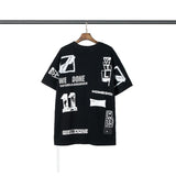 We11 Done T Shirts L Men's and Women's Same Letter Printing Loose Cotton