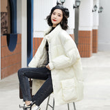 Women Winter Coats Puffer Jacket Down Coat Winter Wear Loose Fashion Thicken White Duck Down Coat